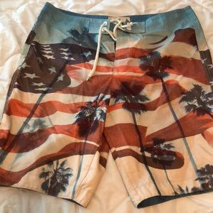 Hollister american flag shorts
